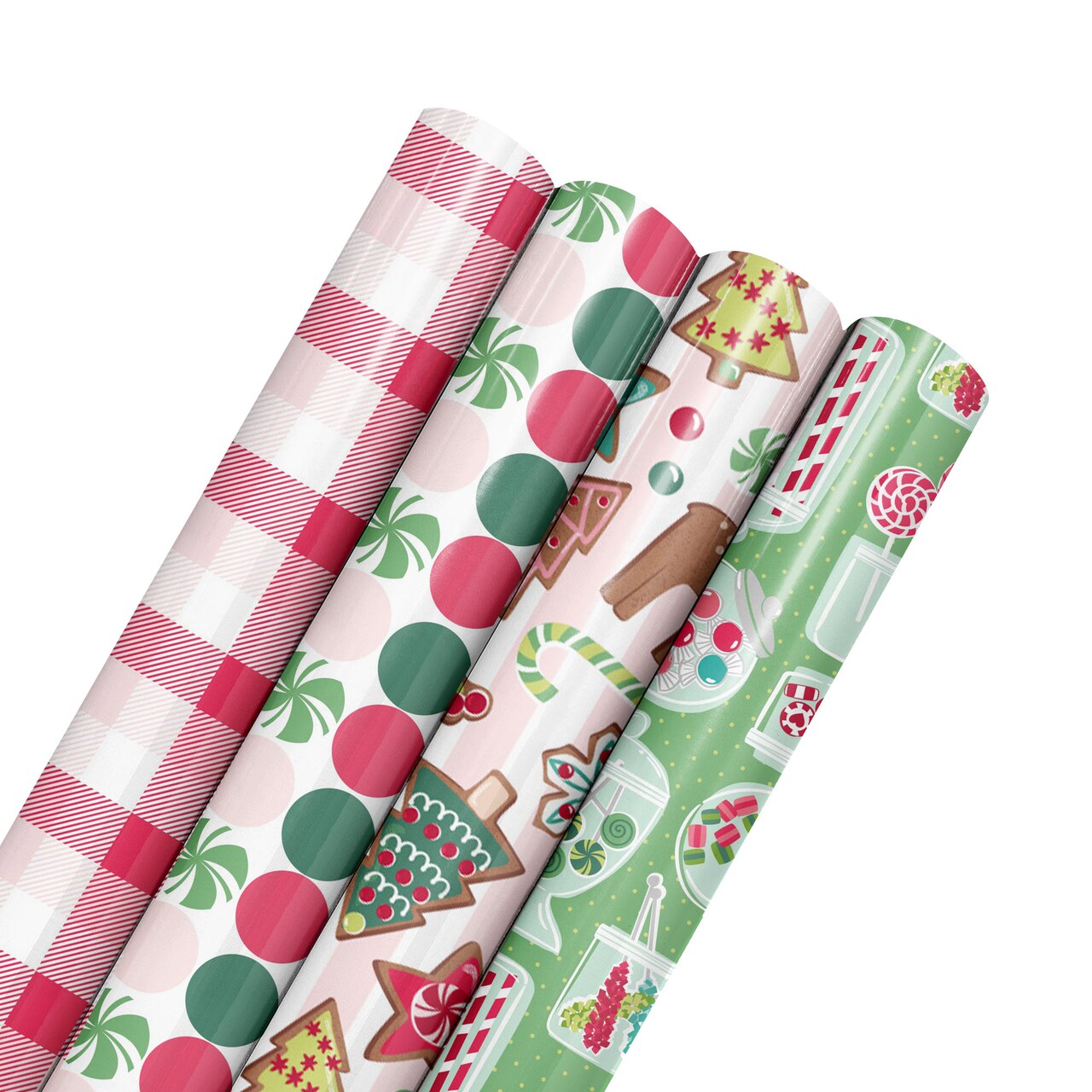 LaRibbons 30" x 10' Christmas Wrapping Paper Bundle (4-pack) | Sweet Treats